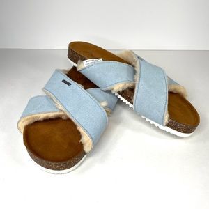 Bear Paw Britton Cork Footbed Slippers Sz 11